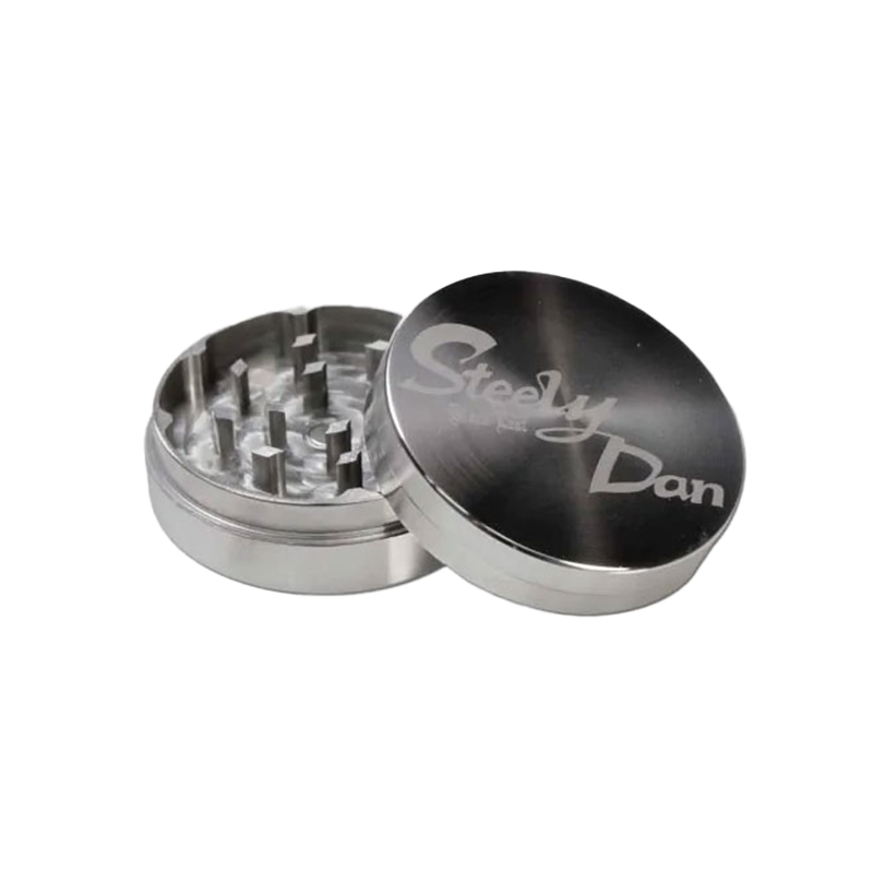 Edelstahl Grinder 2-tlg. mit Steely Dan Schriftzug